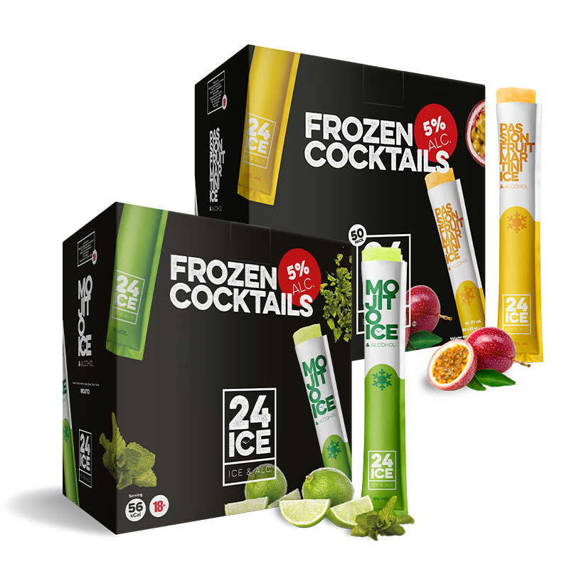24 ICE(トゥエンティ―フォーアイス) モヒート＆パッションフルーツマティーニ　各50本入