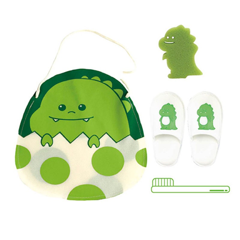 お子さま用アメニティセット　恐竜　不織布ポーチ入り　入数：100個　単価：220円