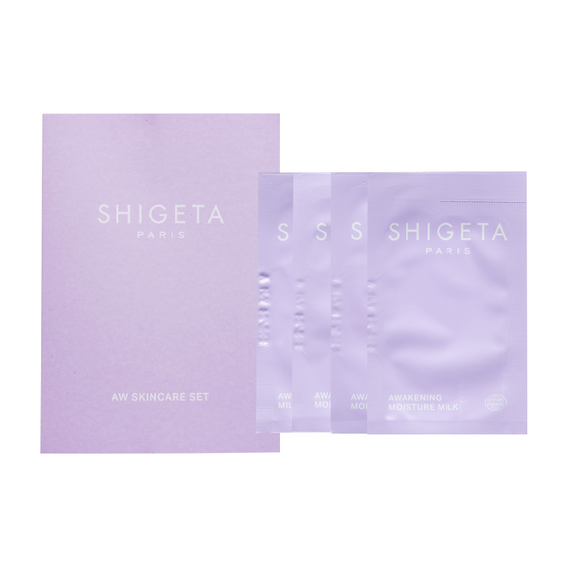 SHIGETA(シゲタ)　アウェイクニングシリーズ　スキンケアパウチセット　入数：100セット　単価：250円