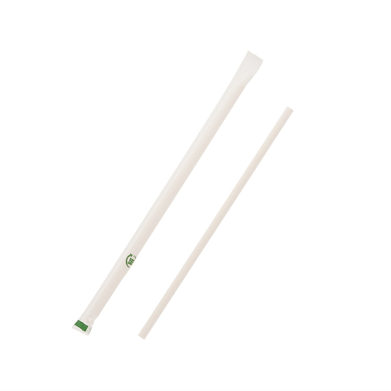 スワン ペーパーストロー 白 単袋   200本入/袋×25袋 (合計5000本入)