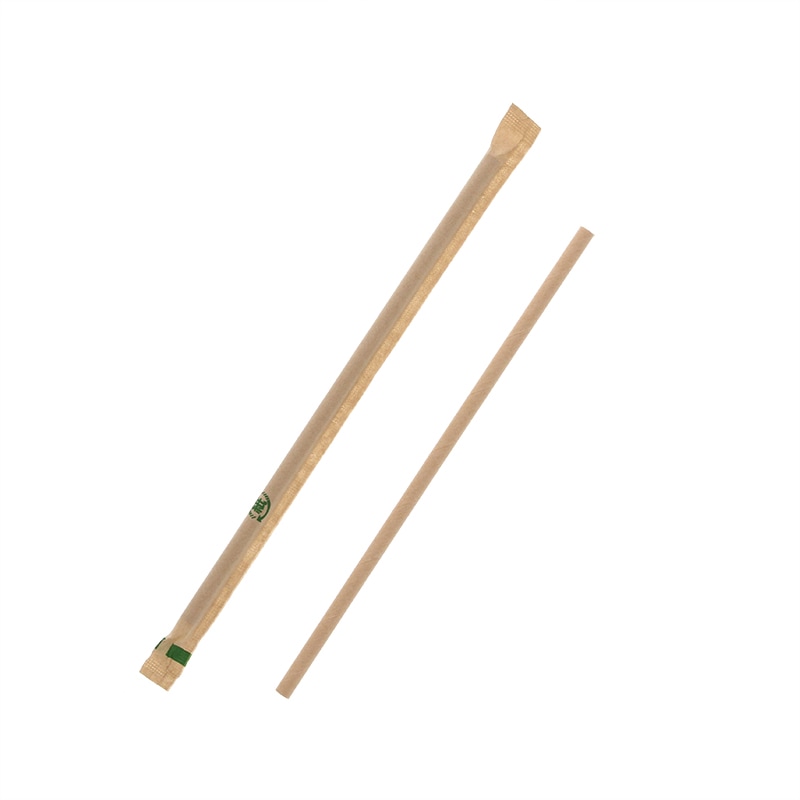 スワン ペーパーストロー 未晒 単袋   200本入/束×25束 (合計5000本入)