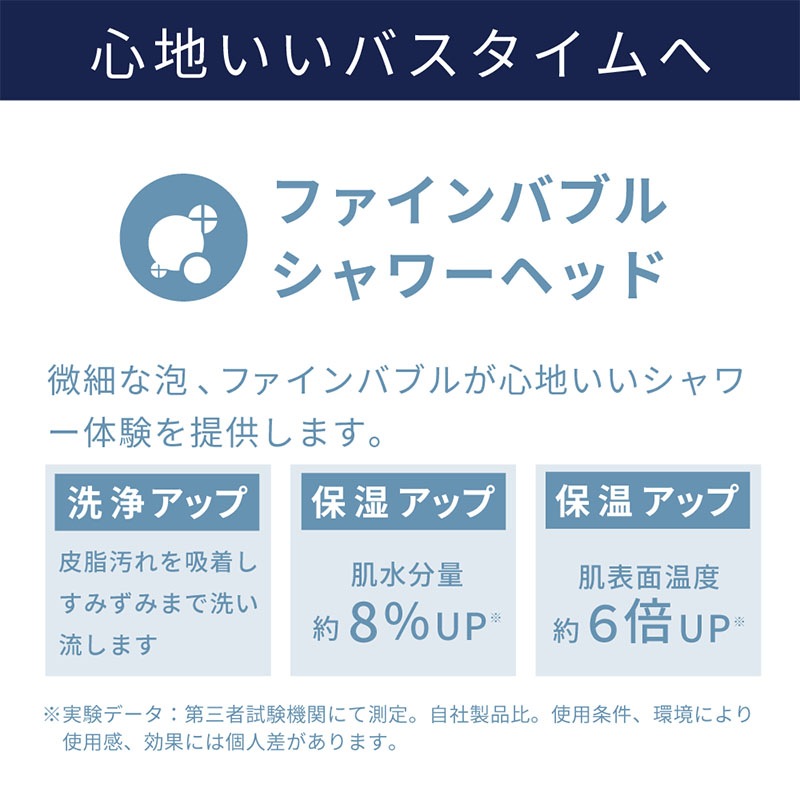 TKS シャワーヘッド ウルトラファインバブル ボリーナビズ ホワイト TK-7007-BZ