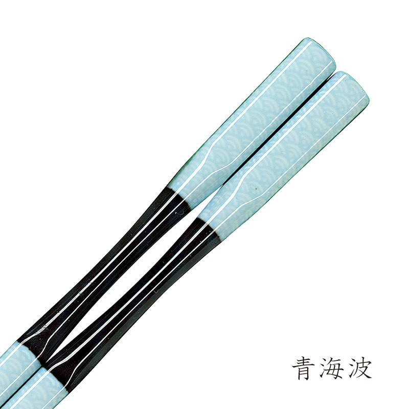 彩箸［紙パッケージ入］　青海波　22.5cm　入数：5膳　売店販売用