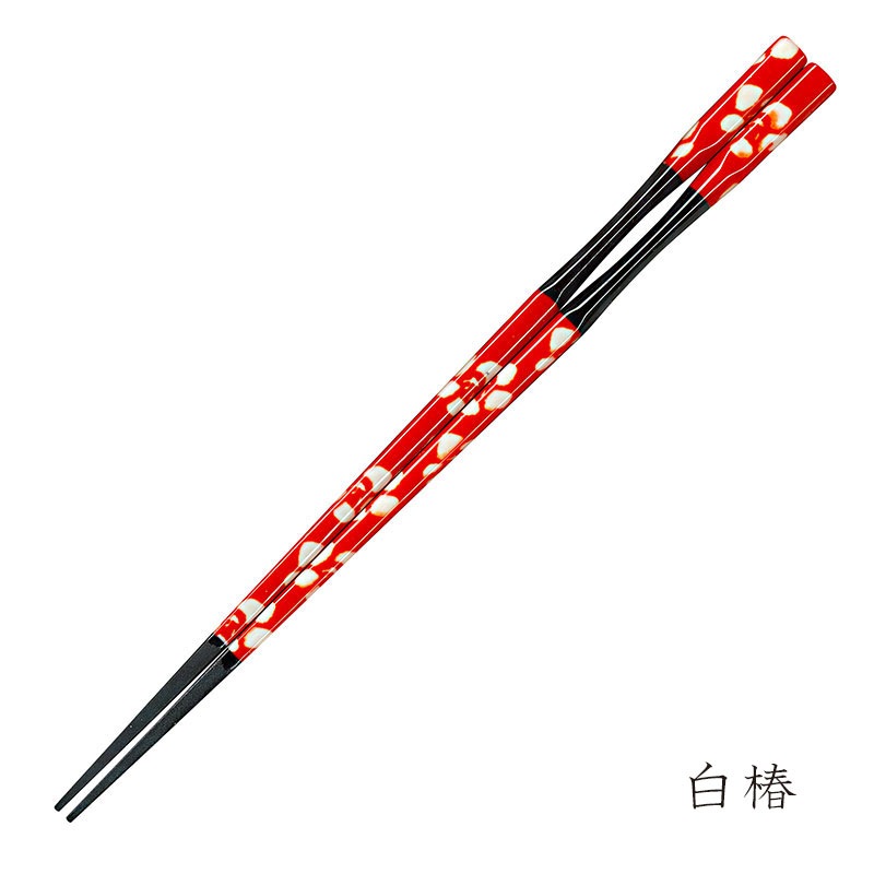彩箸［紙パッケージ入］　白椿　22.5cm　入数：5膳　売店販売用