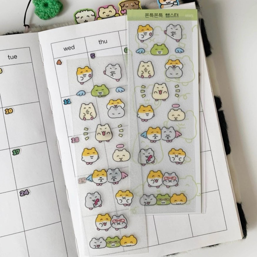 [heeheeclub] ステッカー - Chewy hamster