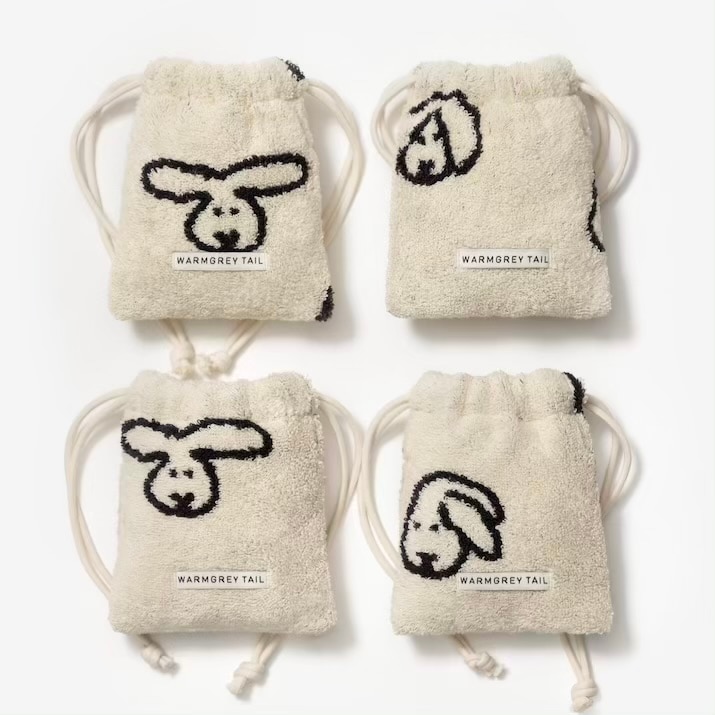 WARMGREY TAIL] Bunny Bunny テリーポーチ - Cream | CATEGORY