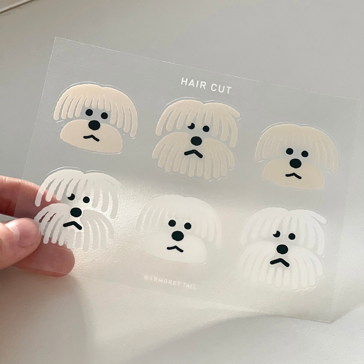 WARMGREY TAIL] クリアステッカー - Hair cut | CATEGORY,STICKER