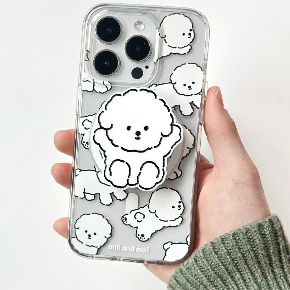 mill and moi] MagSafe 対応 スマホグリップ - Curry bichon