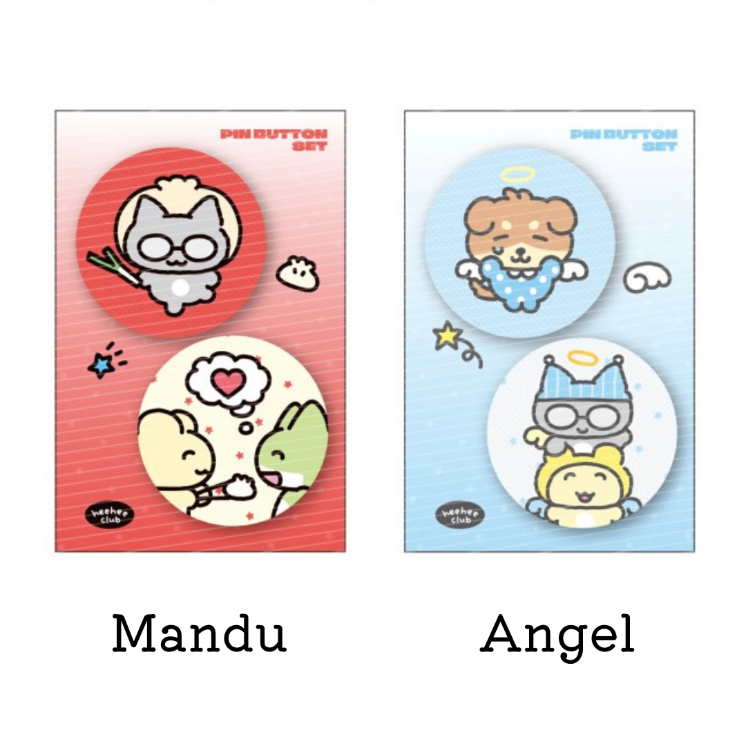 heeheeclub] 缶バッジセット - 2types | CATEGORY,STATIONARY,etc