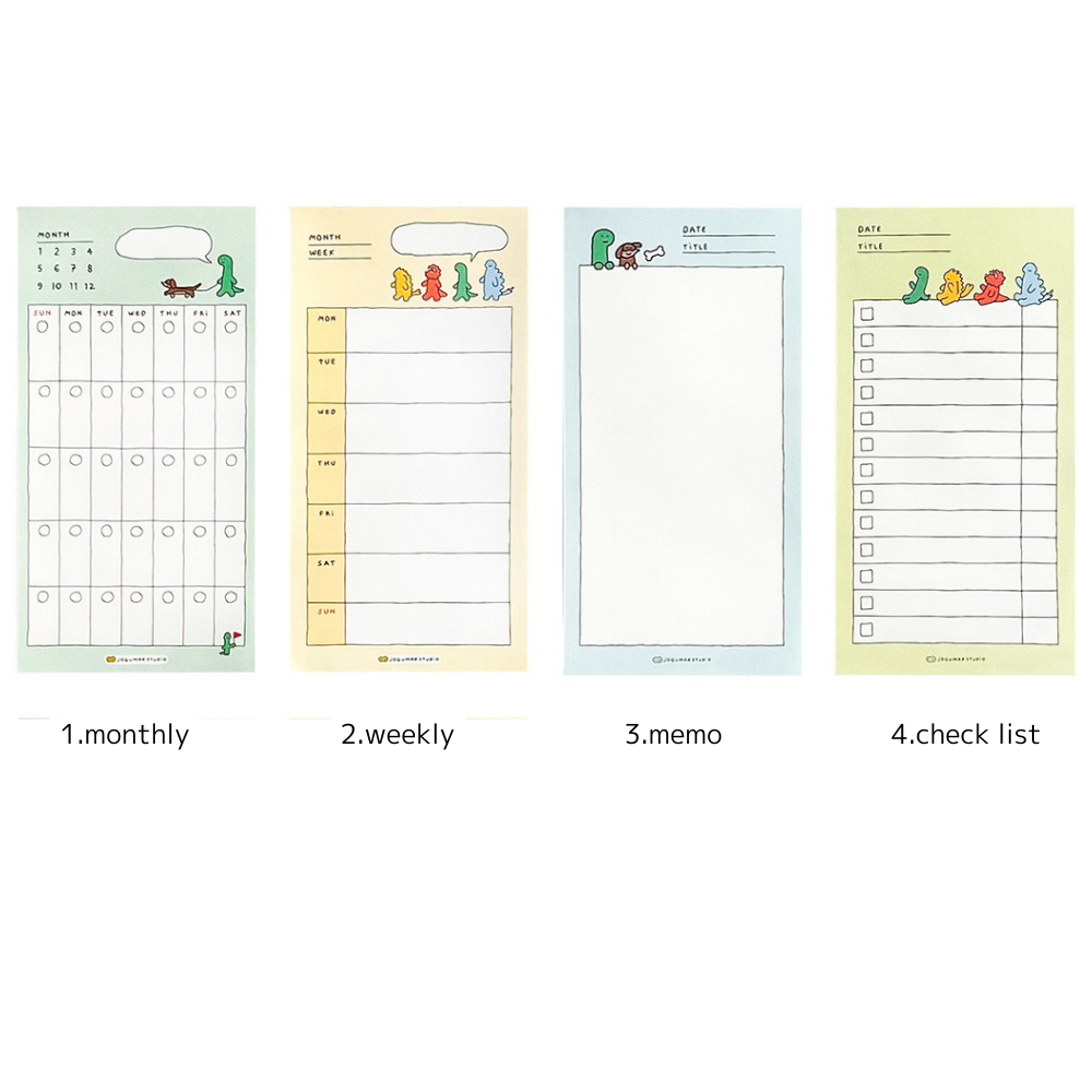 JOGUMAN] スケジュール メモパッド - 4types | CATEGORY,STATIONARY