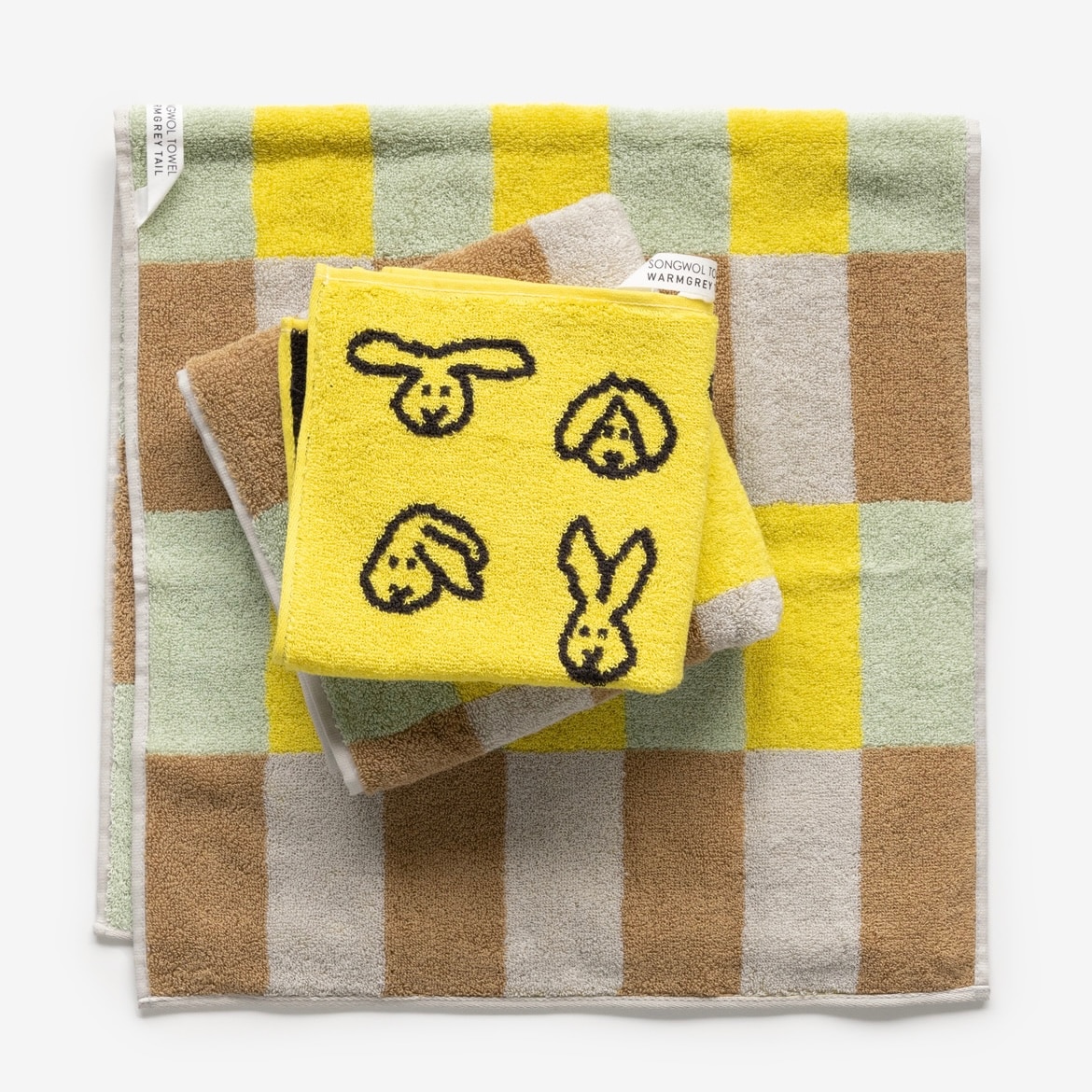 WARMGREY TAIL] Bunny Bunny ハンドタオル - YELLOW | CATEGORY