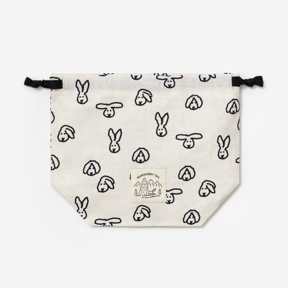 WARMGREY TAIL] Bunny 巾着ポーチ - Ivory | CATEGORY,WEARABLE, pouch