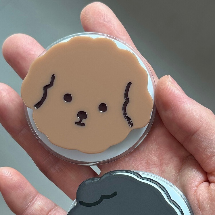 mill and moi] MagSafe 対応 スマホグリップ - Beige poodle