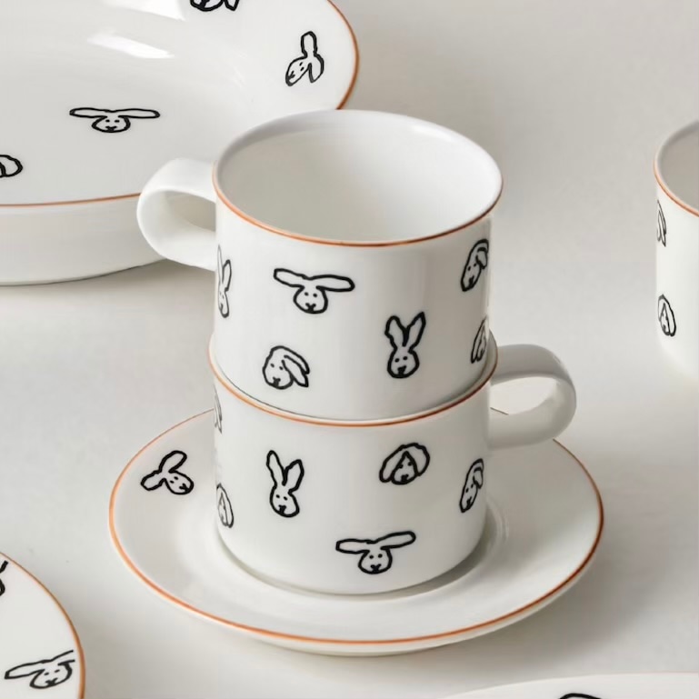 WARMGREY TAIL] Bunny Bunny マグカップ＆ソーサー | CATEGORY,KITCHEN