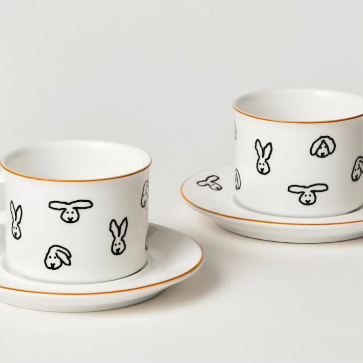 WARMGREY TAIL] Bunny Bunny マグカップ＆ソーサー | CATEGORY,KITCHEN