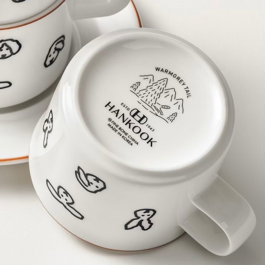 WARMGREY TAIL] Bunny Bunny マグカップ＆ソーサー | CATEGORY,KITCHEN