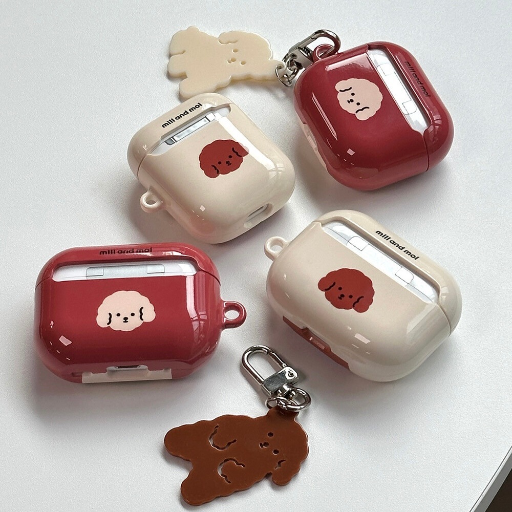 mill and moi] Airpodsケース（3types）- Cream poodle | CATEGORY