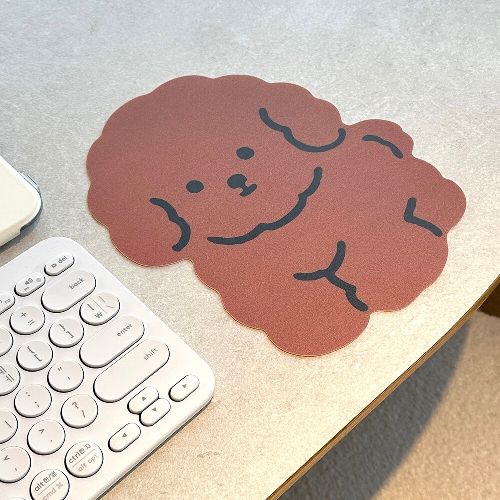 mill and moi] マウスパッド - Brown poodle | CATEGORY,DIGITAL