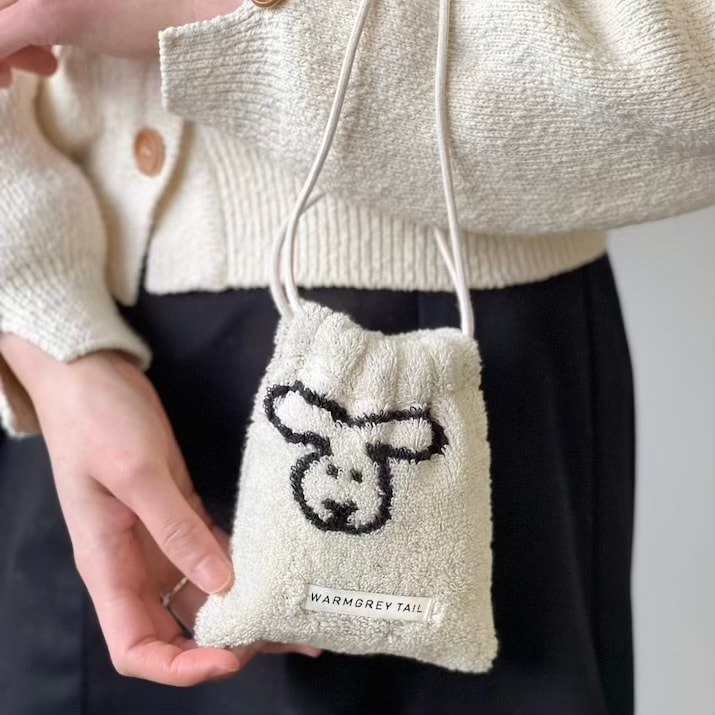WARMGREY TAIL] Bunny Bunny テリーポーチ - Cream | CATEGORY