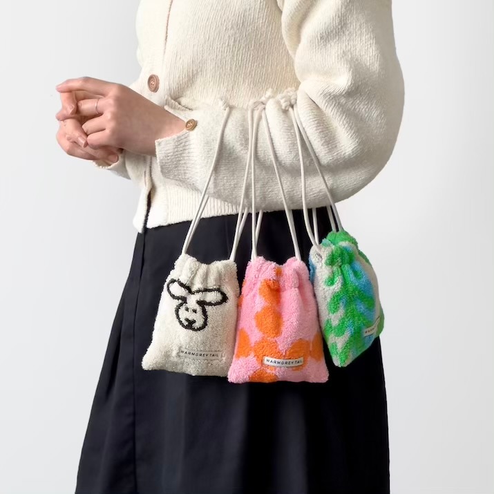 WARMGREY TAIL] Bunny Bunny テリーポーチ - Cream | CATEGORY