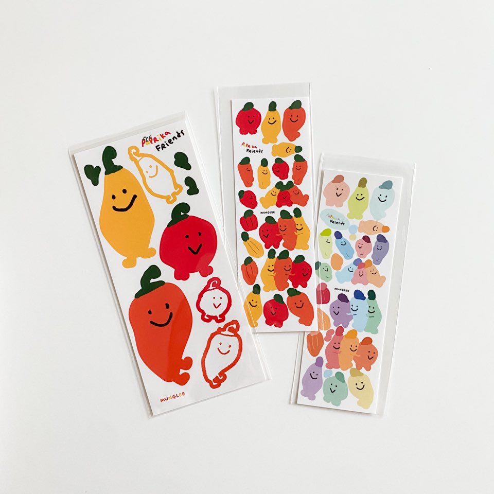 munglee] Mini paprika friends ステッカー - 2colors | CATEGORY
