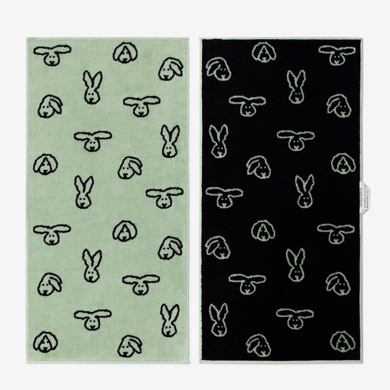 WARMGREY TAIL] Bunny Bunny フェイスタオル - Mint | CATEGORY