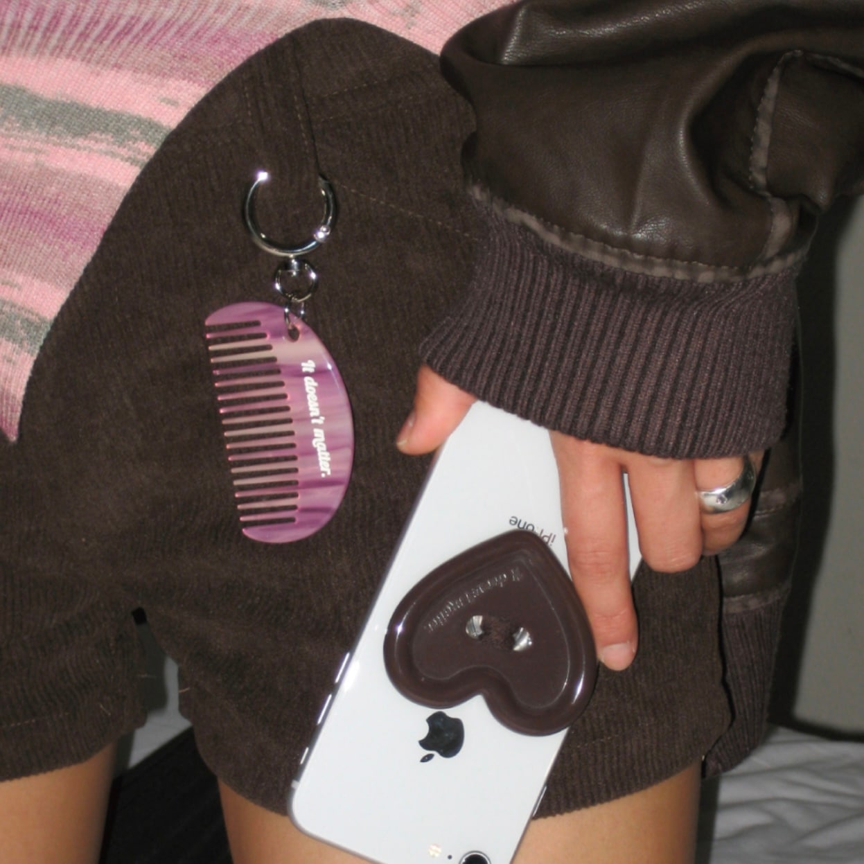 it doesn't matter] 2way Veining コームチャーム - 2colors