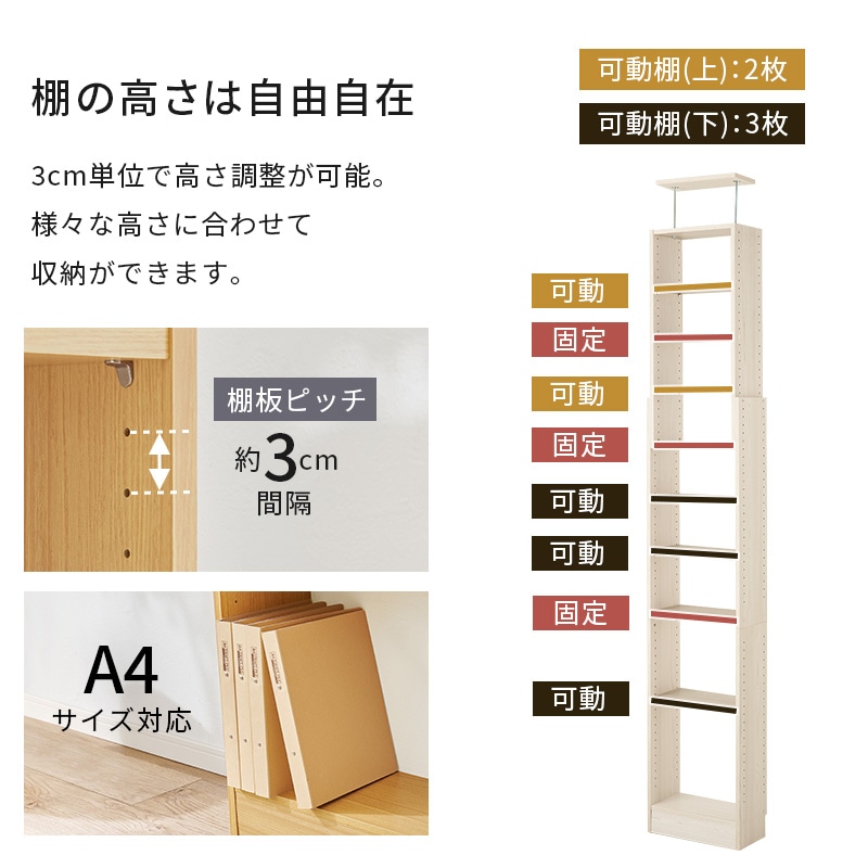 突っ張り壁面収納 高さ調整可 楽天市場】つっぱりラック幅60cm 奥行20cm 高さ229cm~266cm 天井