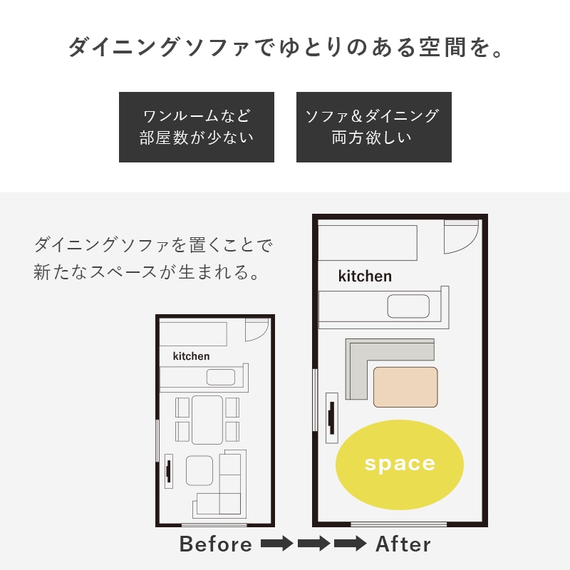 ダイニングソファ 3点セット (右肘) 昇降テーブル×ソファ2台 ソファ リビングダイニング ソファダイニング