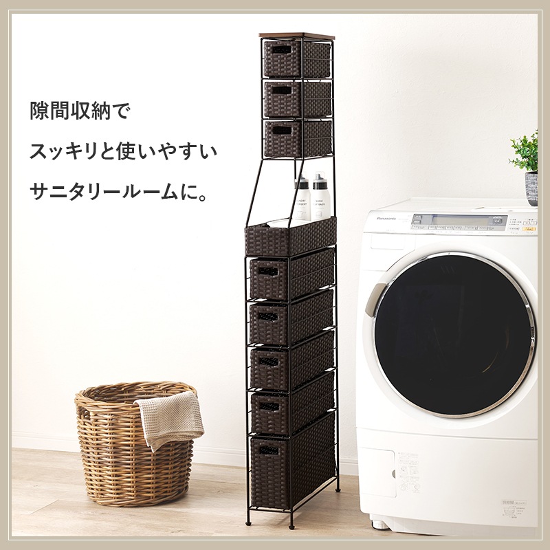 ☆洗濯機横の隙間を有効利用　ランドリーサイドラック　アジャスター ☆洗濯機横の隙間を有効利用 ランドリーサイドラック アジャスター