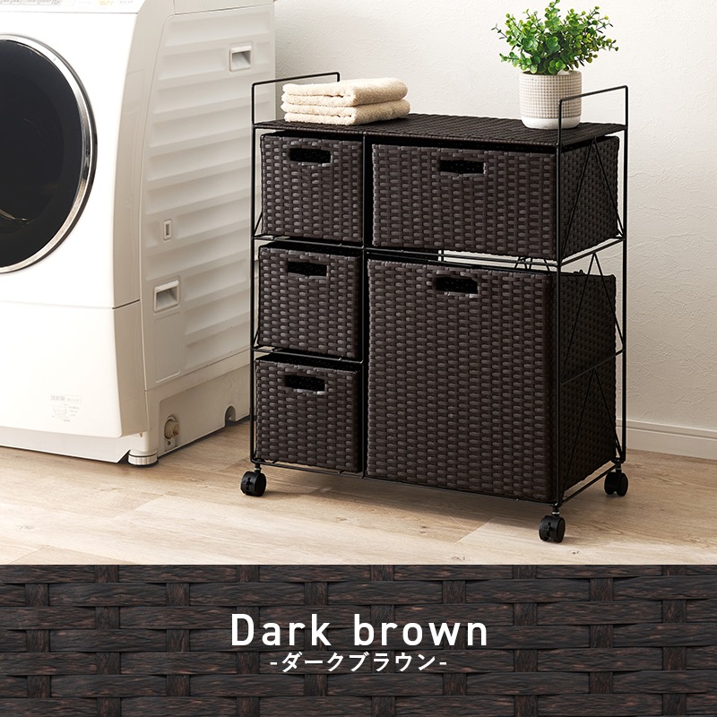 ランドリーワゴン 洗濯カゴ バスケット収納 幅65cm ランドリー