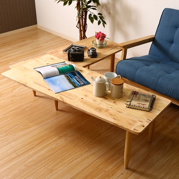 ローテーブル センターテーブル 約幅122cm ナチュラル 木製 Natural 北欧風 センターテーブル/ローテーブル 【幅122cm】 ナチュラル 木製