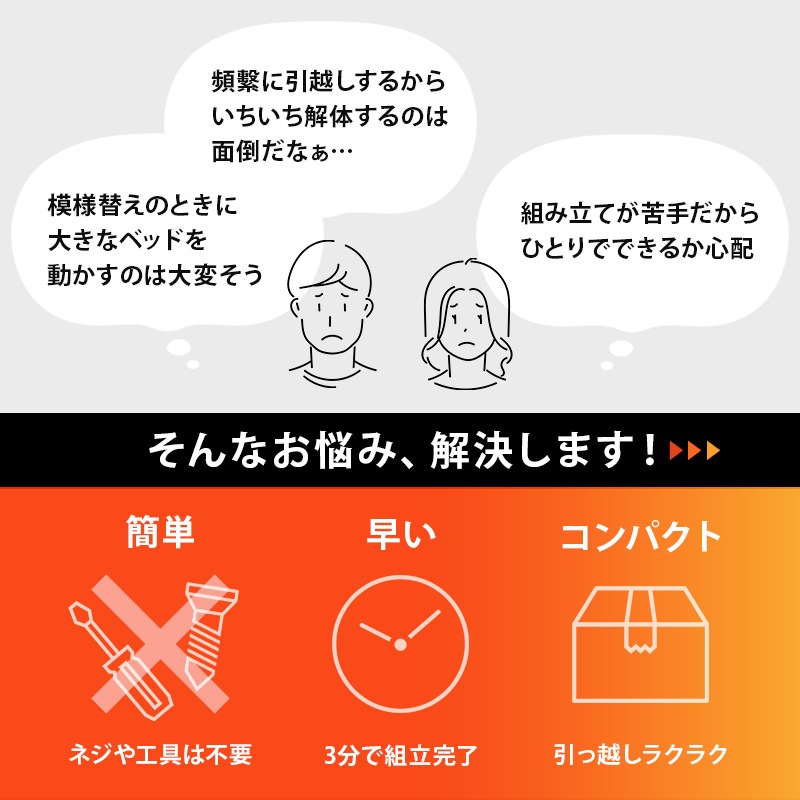 組立簡単 引出し付きすのこベッド S(シングル)ボンネルコイルマットレス付/耐荷重200kg 宮付き 天然木 ベッド下収納 組立品 〔ベッドルーム〕