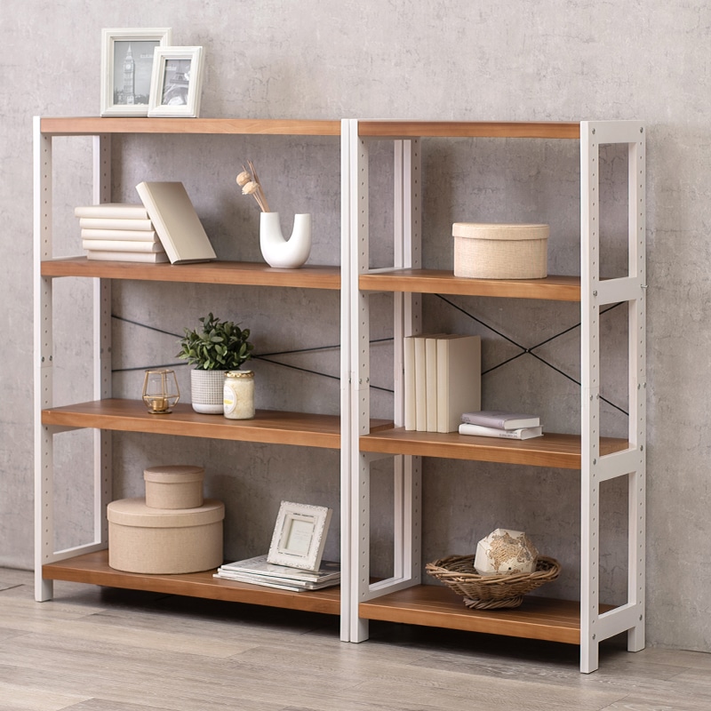 6段大容量オープンラック 幅120cm 木製ナチュラル風 多用途収納棚 6段大容量オープンラック 幅120cm 木製ナチュラル風 多用途収納棚