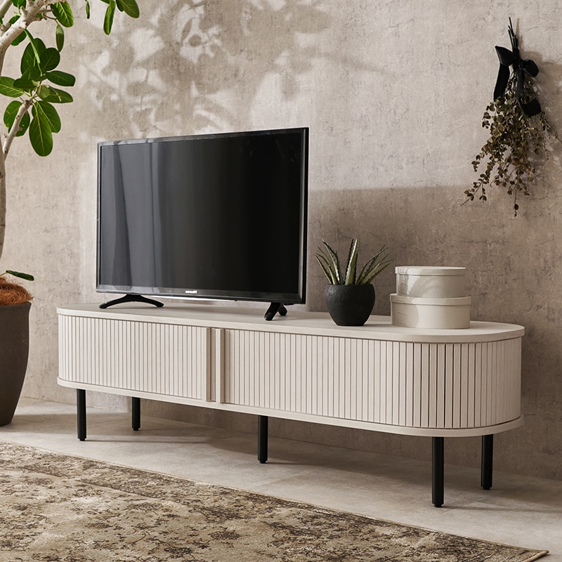 おしゃれなタンブール扉のテレビ台 ローボード 幅137cm×高さ38.5