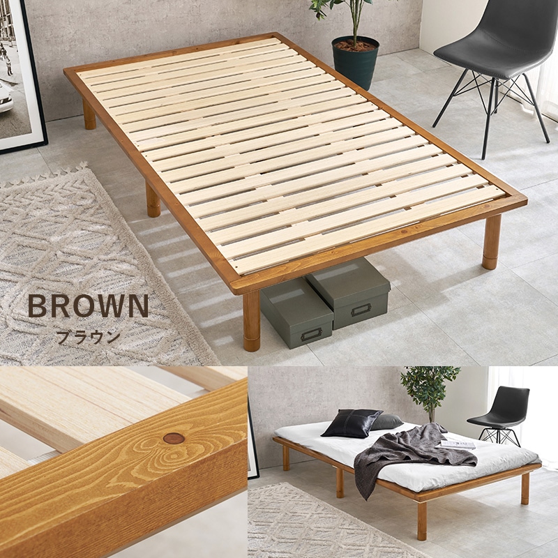 【新品】天然木　すのこベッド　セミダブル　ロングサイズ セミダブルベッド ロング」の人気商品一覧 | 安い商品を通販