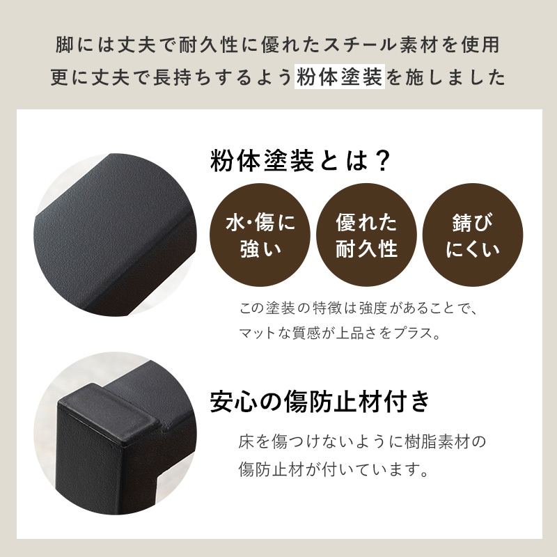 ビンテージ風 折りたたみ ローテーブル 90×50cm 天板木製 スチール脚