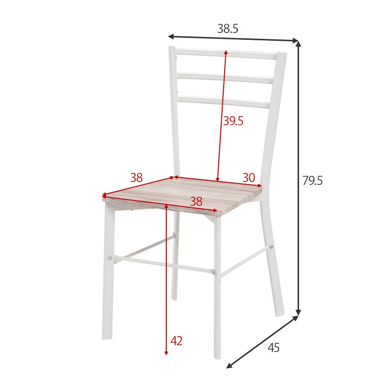 シンプルなデザインのデスク&チェアセット 2口コンセント付き パソコンデスク (約)幅80cm 木目調×スチール 組立品 〔リビング 勉強部屋〕