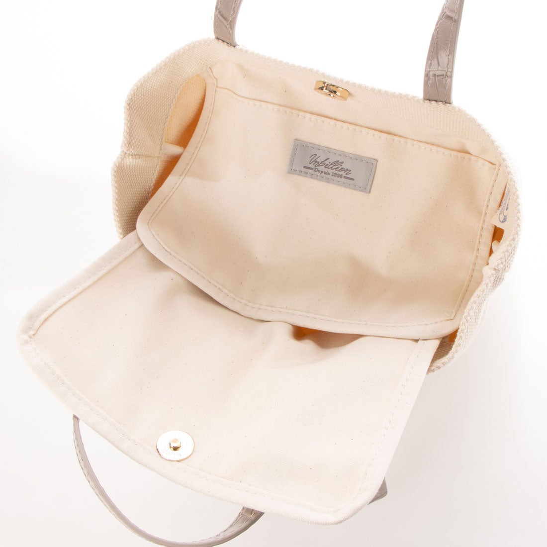 カシュカシュ cache cache オーガニックコットン丸底トートバッグ (オーク)