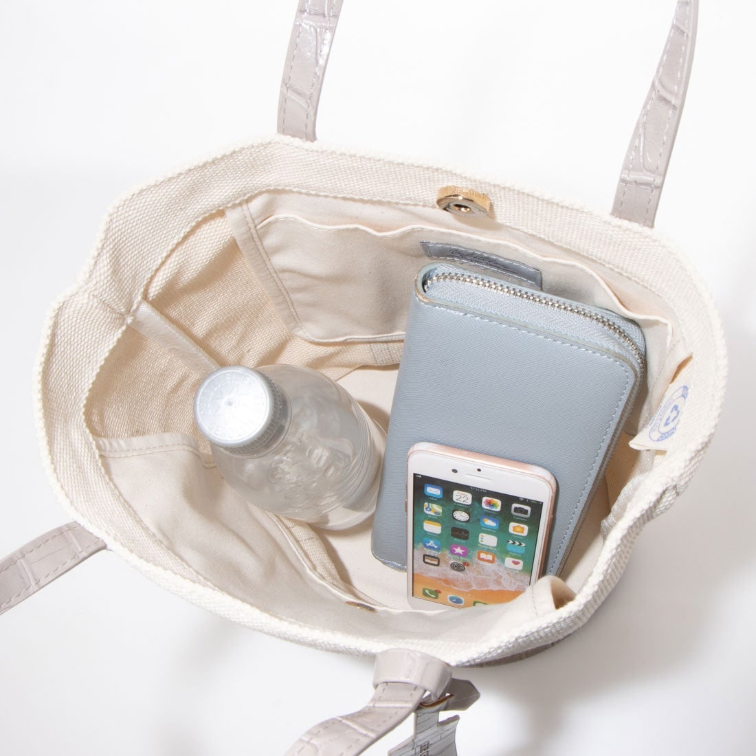 カシュカシュ cache cache オーガニックコットン丸底トートバッグ (オーク)