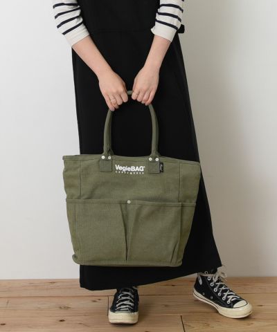 Nananoel ナナノエル トートバッグ カーキ レディース ブランド a4 ラフ ベジバッグ vegieBAG 大容量 トート バッグ 多機能 キャンバス アウトドア
