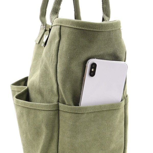Nananoel ナナノエル トートバッグ カーキ レディース ブランド a4 ラフ ベジバッグ vegieBAG 大容量 トート バッグ 多機能 キャンバス アウトドア