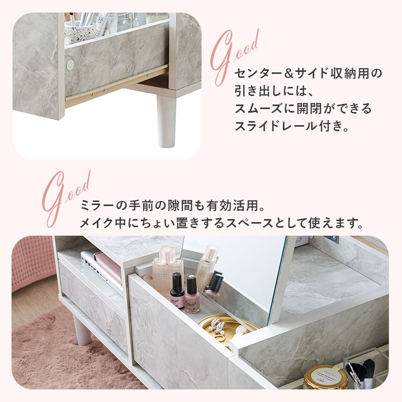 新入荷 ドレッサーテーブル ブラウン スライドレール付き 新入荷