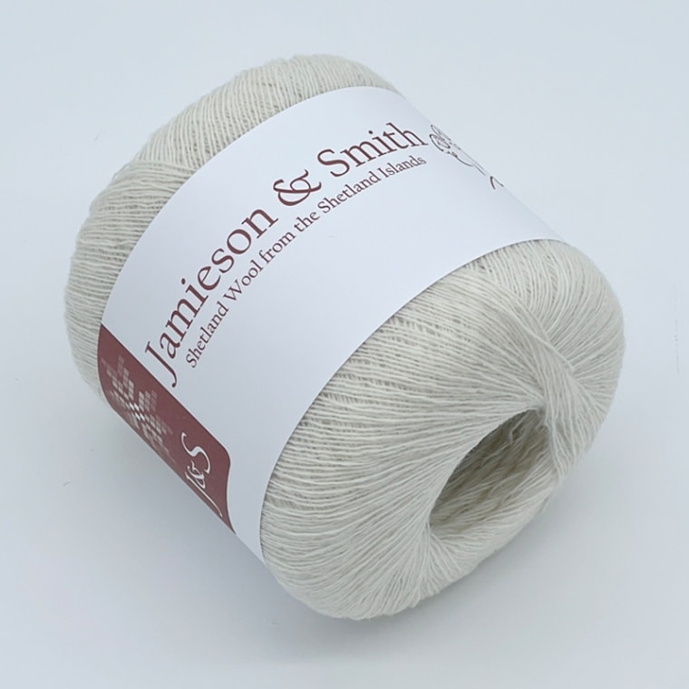 Jamieson & Smith 1ply Cobweb（White）