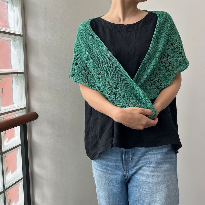 【Keitoキット】GINGAのショール（サンプルカラー　HISUI）