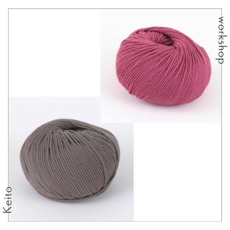 【ワークショップ Tokyo Bandana 専用】スーパーソフト　ダスティピンク×ソフトブラウン（計2玉）