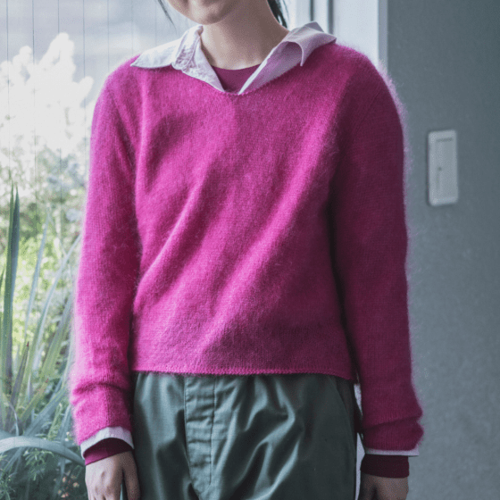 【糸セット】「Enjoy Keitoあみものダイアリー」 P.15 シルクモヘアのプルオーバー（M・Lサイズ）