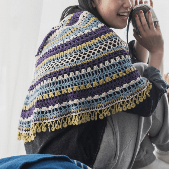 【糸セット】「Enjoy Keitoあみものダイアリー」 P.09 半円ストール