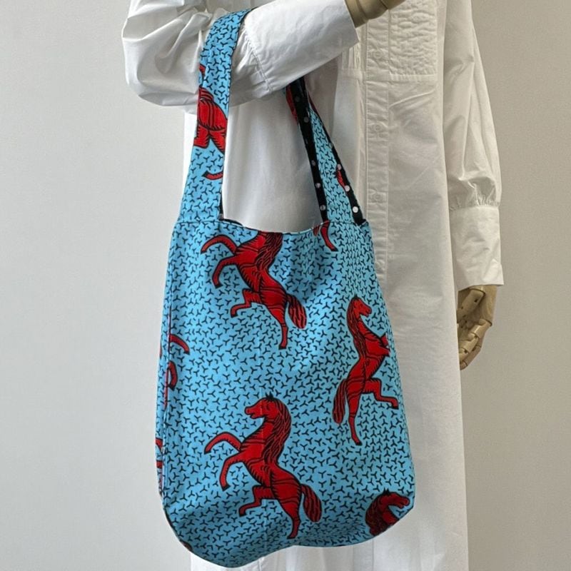 バルーンバッグ  ホース  ブルー×レッド