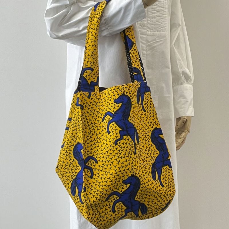 バルーンバッグ  ホース  オレンジ×ブルー